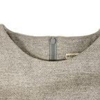 Hermes Dress 34 S Gray Sleeveless Knee Length Herringbone Wool Cashmere — view 6