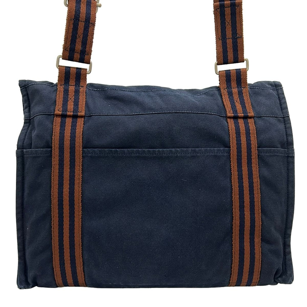 Hermes Shoulder Bag Fourre Tout Besace MM Navy Brown — view 3