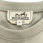 Hermes Short Sleeve Top XS Gray Beige Crew — view 3