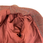 Chanel Jacket 38 M Red Dark Brown Multi Shoulder Pad Long Sleeve Check Pattern — view 8