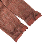 Chanel Jacket 38 M Red Dark Brown Multi Shoulder Pad Long Sleeve Check Pattern — view 6