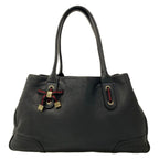 Gucci Tote Princi Black Red Leather