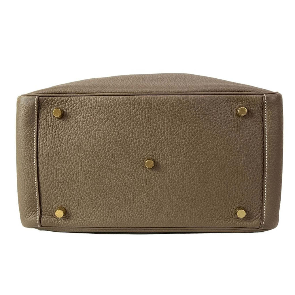 Hermes Shoulder Bag Lindy 30 Etoupe Gold — view 5