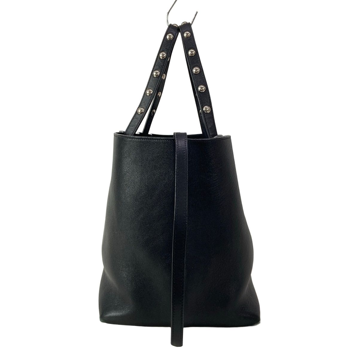 Celine Tote Cabas Phantom Studs Black Silver Leather — view 2
