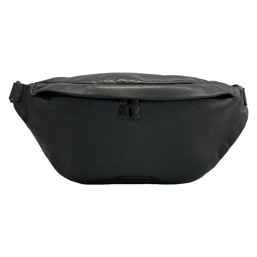Louis Vuitton Waist Pouch Monogram Shadow Discovery Bum Bag Black Leather