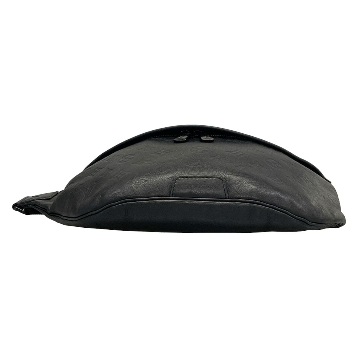 Louis Vuitton Waist Pouch Monogram Shadow Discovery Bum Bag Black Leather — view 5