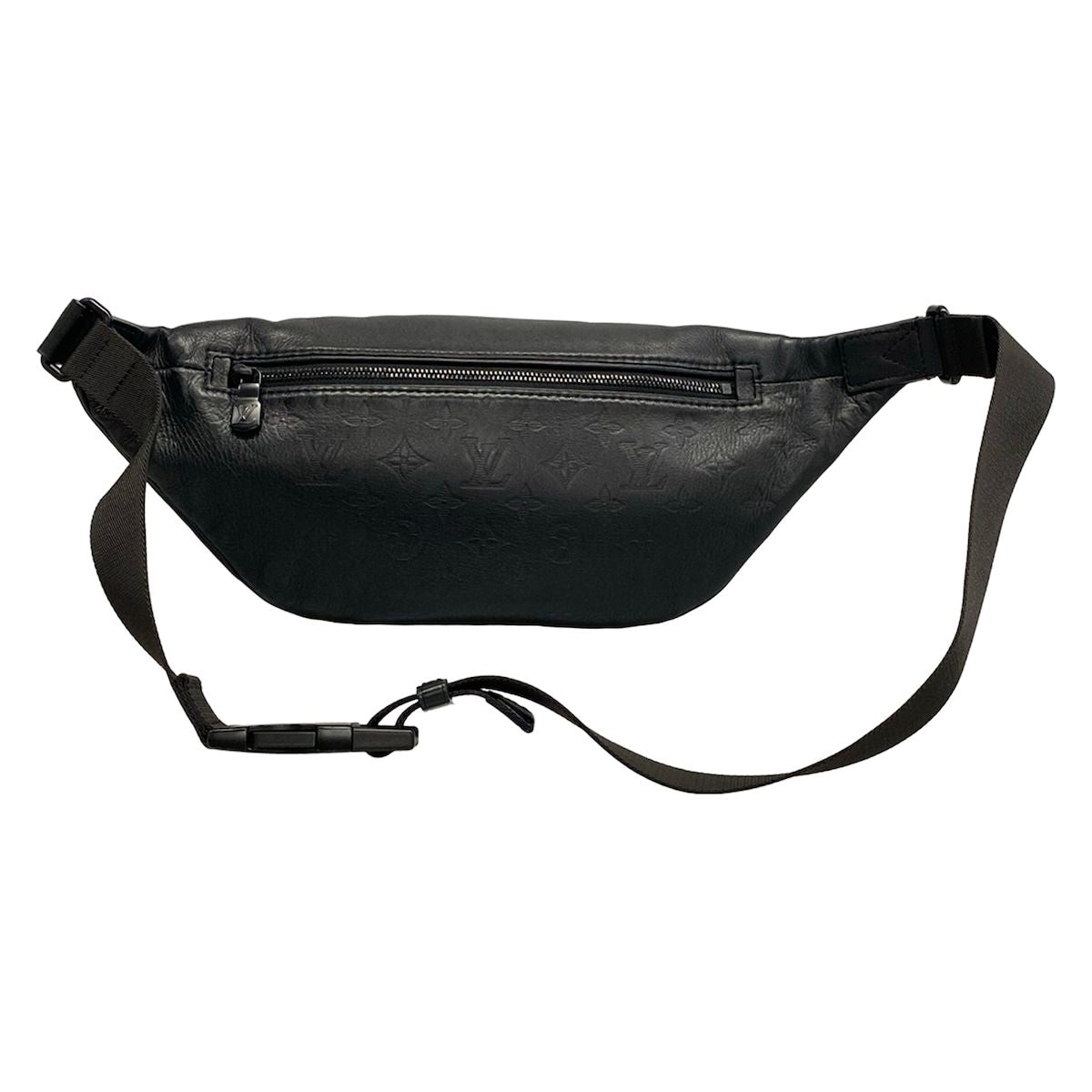 Louis Vuitton Waist Pouch Monogram Shadow Discovery Bum Bag Black Leather — view 3