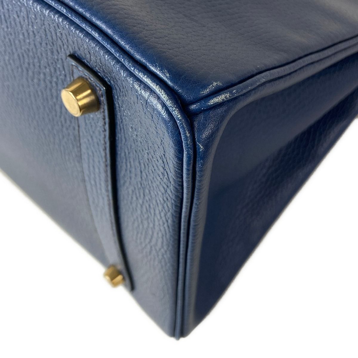 Hermes Handbag Birkin 35 Blue Thalassa Gold — view 8