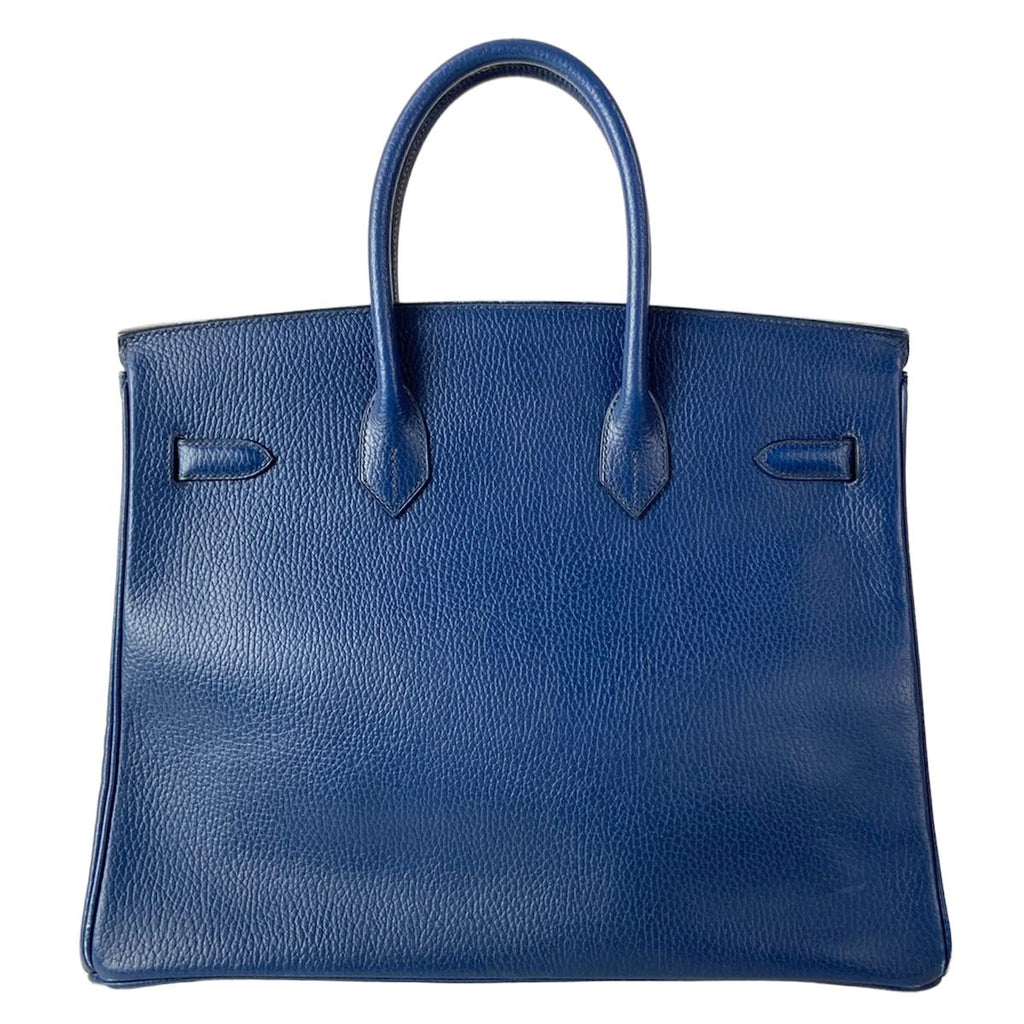Hermes Handbag Birkin 35 Blue Thalassa Gold — view 3
