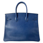Hermes Handbag Birkin 35 Blue Thalassa Gold — view 3