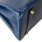 Hermes Handbag Birkin 35 Blue Thalassa Gold — view 7