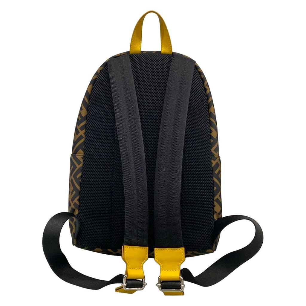 Fendi Backpack Zucca Pattern Brown Black Yellow Kids Leather — view 3