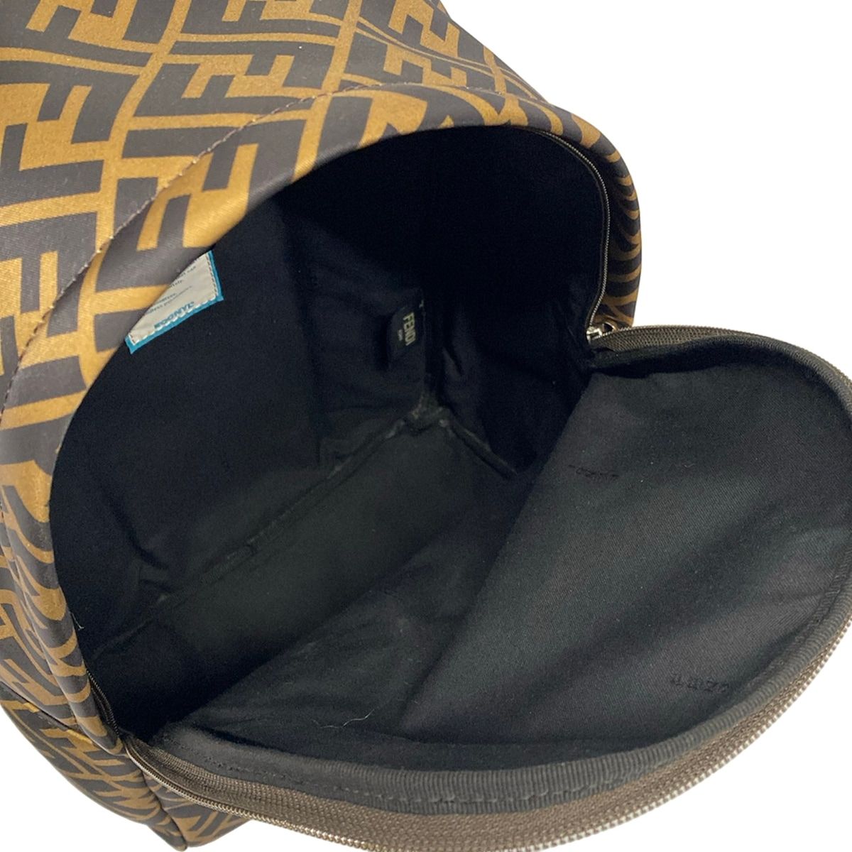 Fendi Backpack Zucca Pattern Brown Black Yellow Kids Leather — view 7