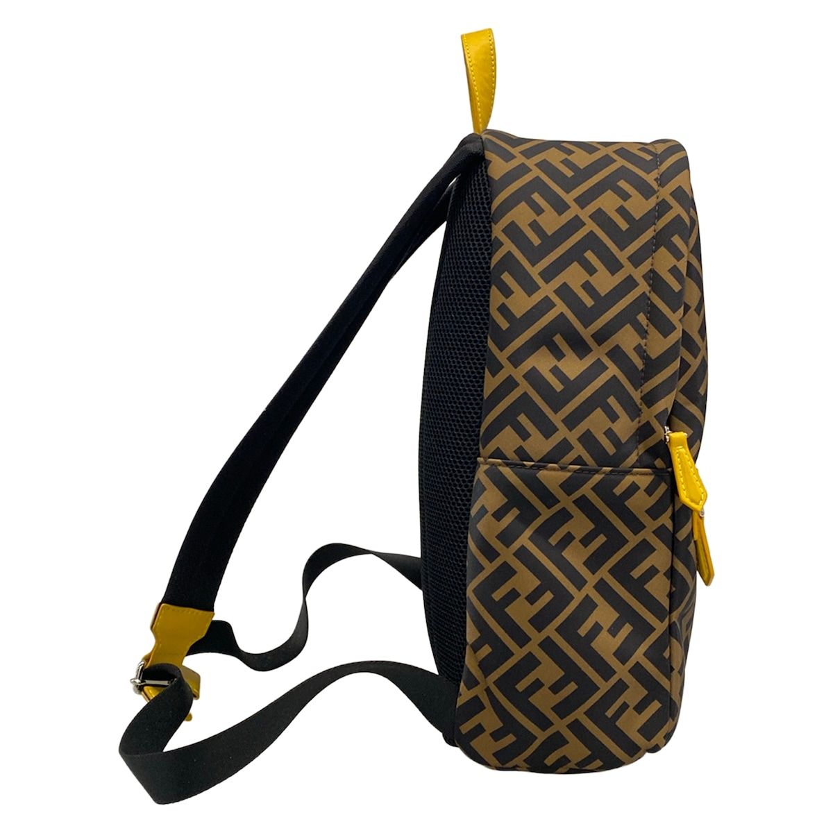 Fendi Backpack Zucca Pattern Brown Black Yellow Kids Leather — view 2