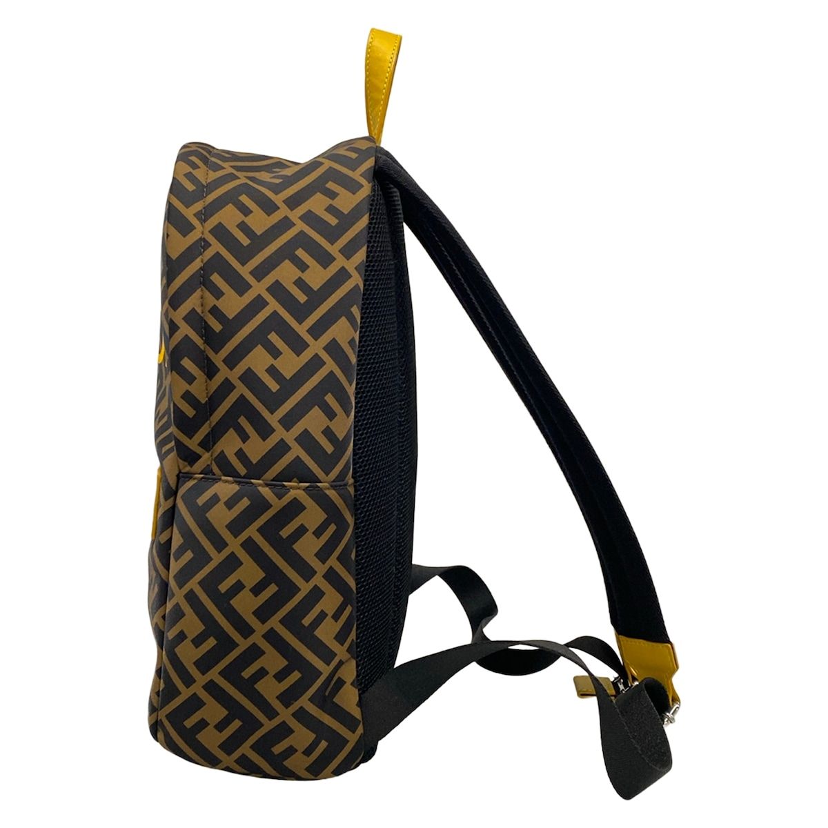 Fendi Backpack Zucca Pattern Brown Black Yellow Kids Leather — view 4