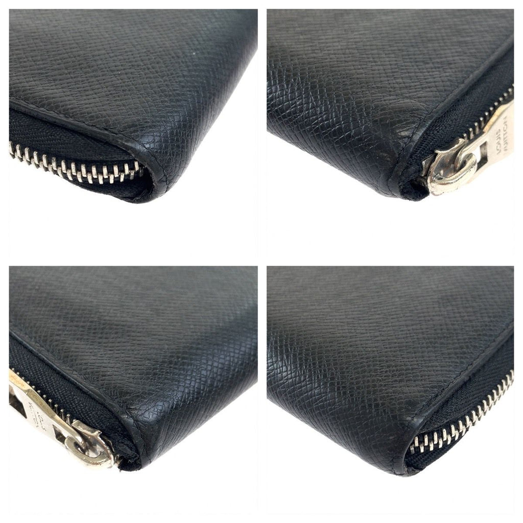 Louis Vuitton Taiga Zippy Wallet Vertical Ardoise Black — view 3