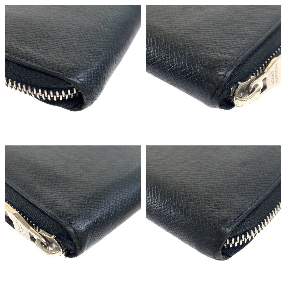 Louis Vuitton Taiga Zippy Wallet Vertical Ardoise Black — view 3