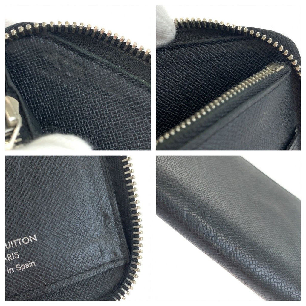 Louis Vuitton Taiga Zippy Wallet Vertical Ardoise Black — view 7
