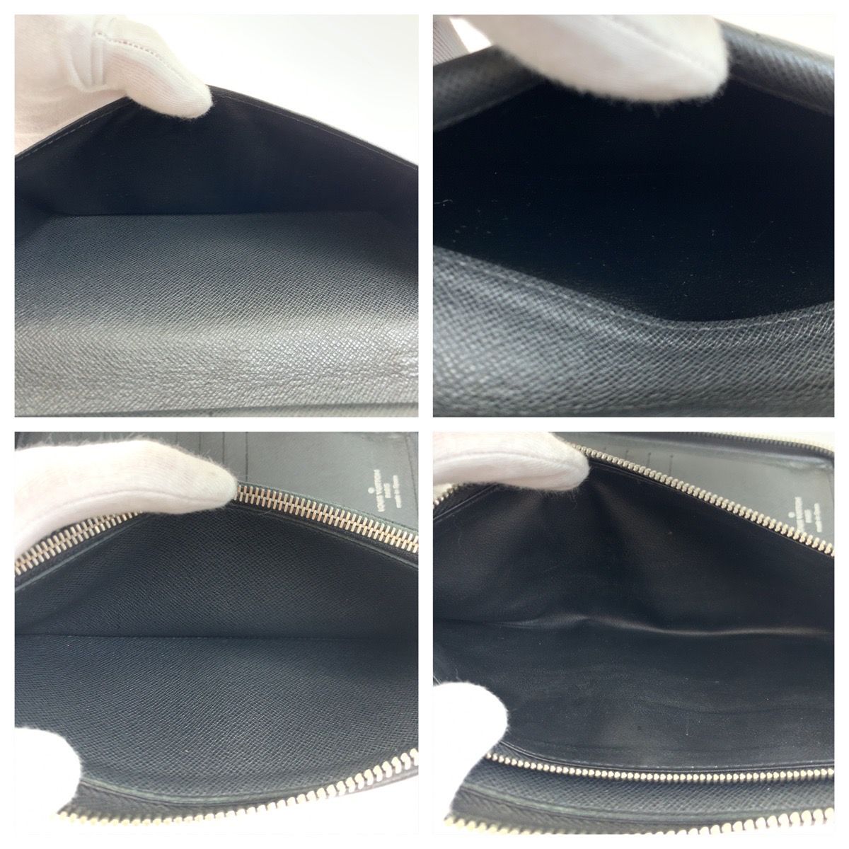 Louis Vuitton Taiga Zippy Wallet Vertical Ardoise Black — view 6