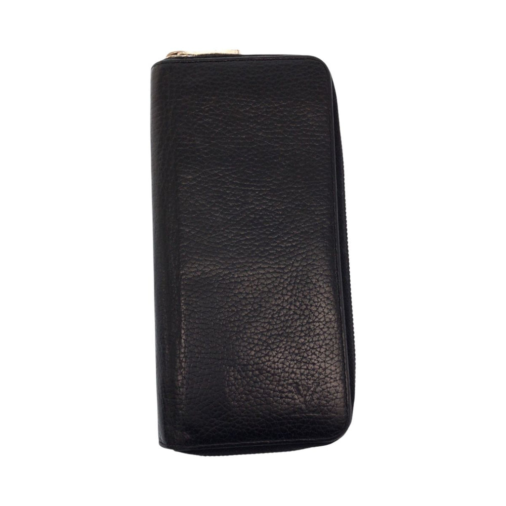 Louis Vuitton Zippy Wallet Vertical Black Leather Zip Around