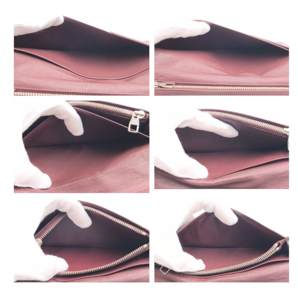 Louis Vuitton Taurillon Portefeuille Brazza Brown Silver Leather Wallet Billfold — view 6