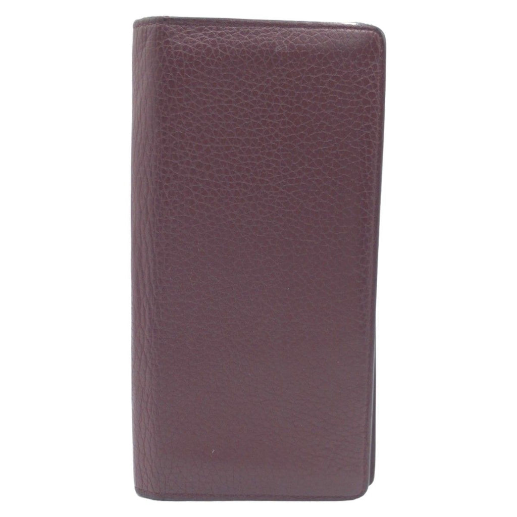 Louis Vuitton Taurillon Portefeuille Brazza Brown Silver Leather Wallet Billfold