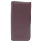 Louis Vuitton Taurillon Portefeuille Brazza Brown Silver Leather Wallet Billfold