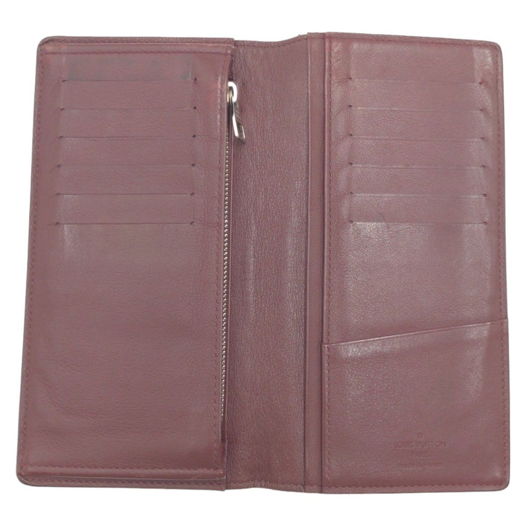 Louis Vuitton Taurillon Portefeuille Brazza Brown Silver Leather Wallet Billfold — view 5