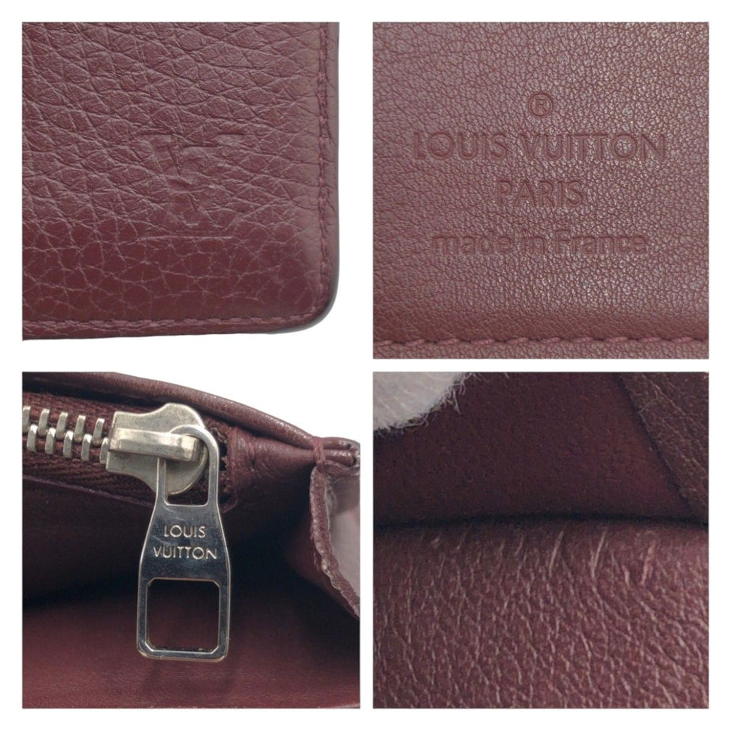 Louis Vuitton Taurillon Portefeuille Brazza Brown Silver Leather Wallet Billfold — view 4