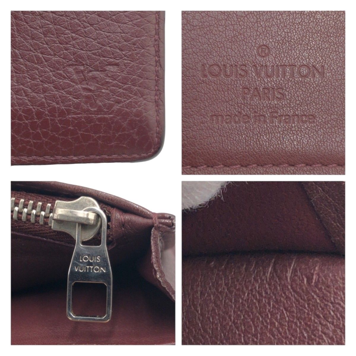 Louis Vuitton Taurillon Portefeuille Brazza Brown Silver Leather Wallet Billfold — view 4