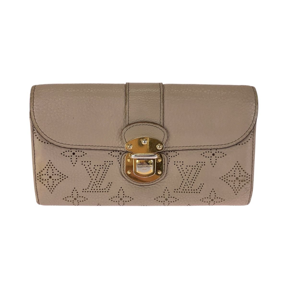 Louis Vuitton Monogram Mahina Portefeuille Iris Beige Wallet