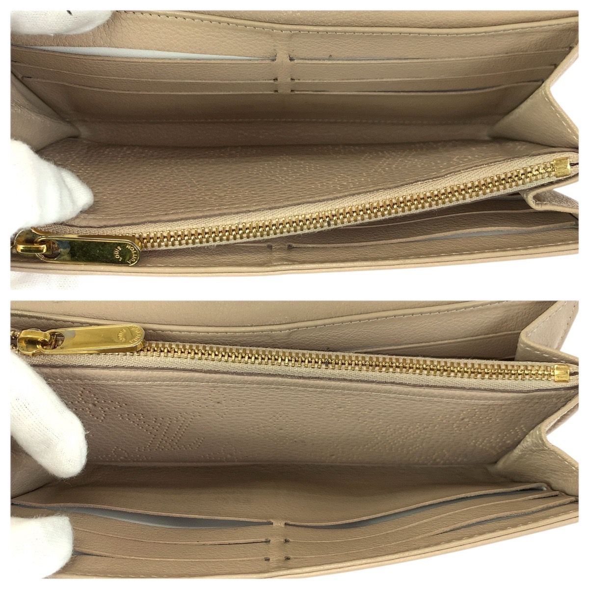 Louis Vuitton Monogram Mahina Portefeuille Iris Beige Wallet — view 7