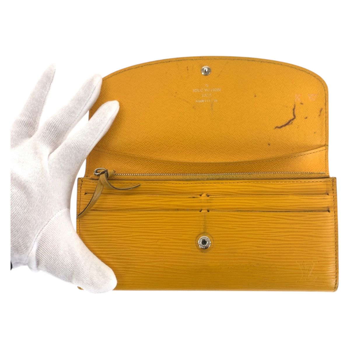 Louis Vuitton Epi Portefeuille Emily Yellow Wallet — view 6