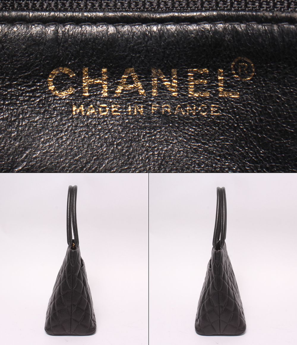 Chanel Tote Shoulder Bag Gold Caviar Leather — view 4