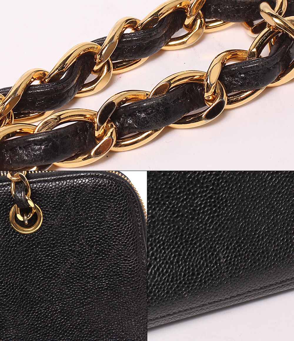 Chanel Chain Shoulder Bag Gold No 5 Caviar Leather — view 7