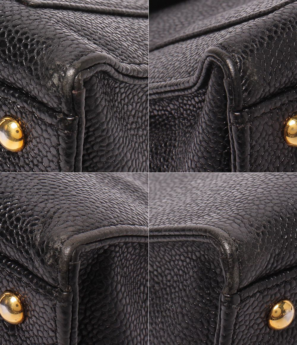 Chanel Chain Shoulder Bag Gold No 5 Caviar Leather — view 5