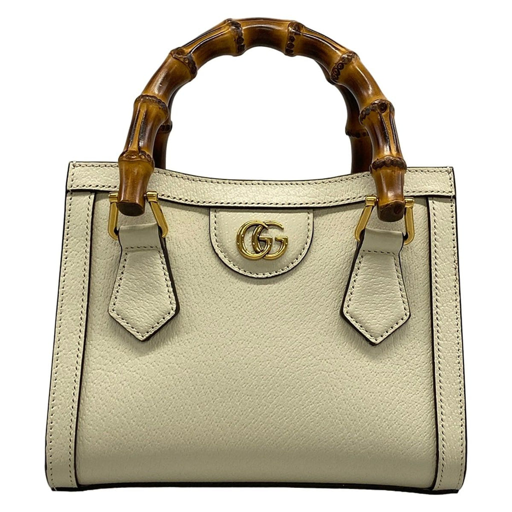 Gucci Handbag Diana Ivory Gold GG Marmont Leather