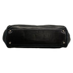 Chanel Shoulder Bag Black Chain Silver Logo Flap Lambskin — view 5