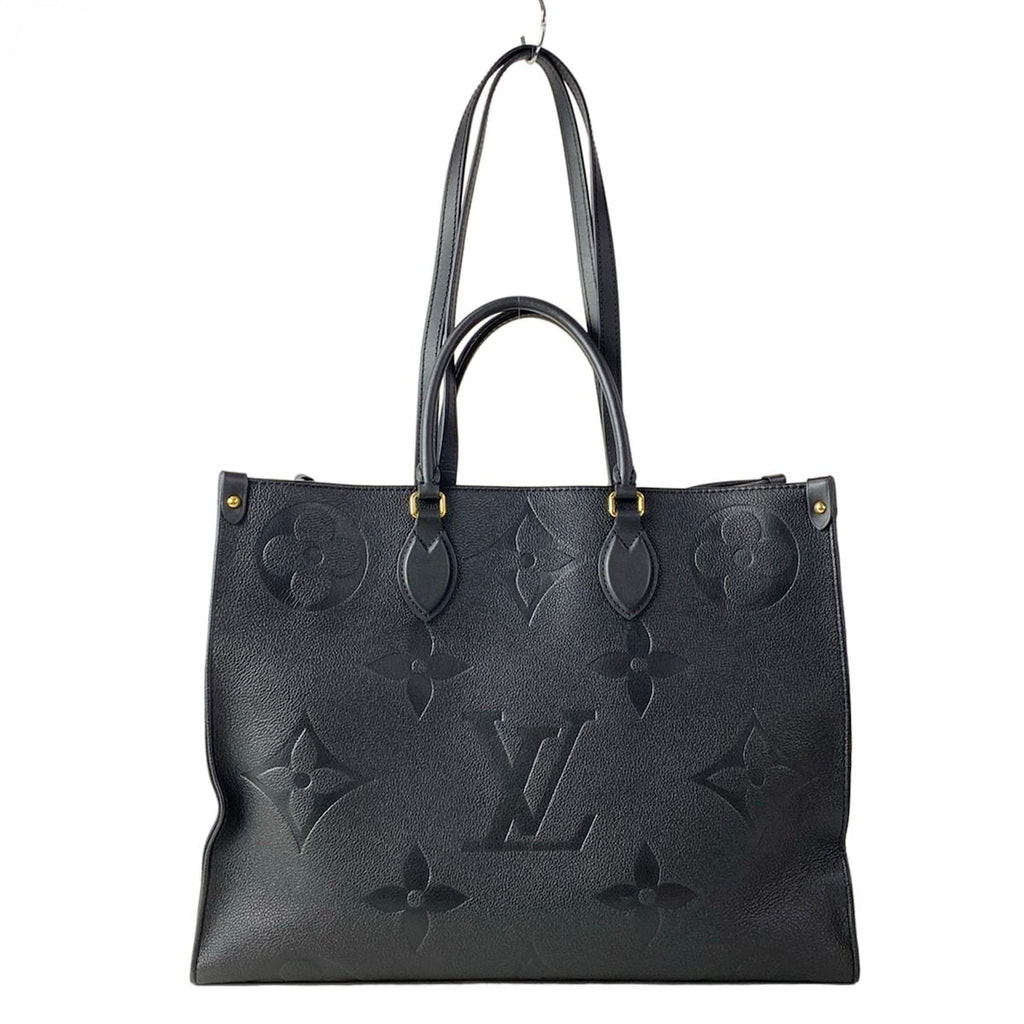 Louis Vuitton Tote Monogram Empreinte On The Go GM Noir Leather Cowhide — view 3
