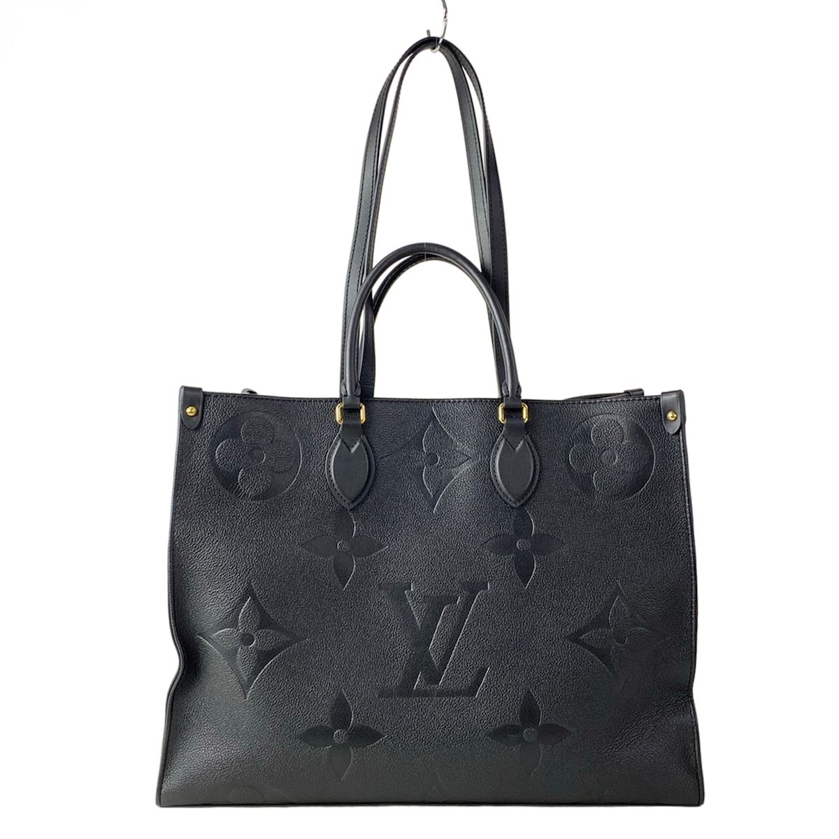 Louis Vuitton Tote Monogram Empreinte On The Go GM Noir Leather Cowhide — view 3