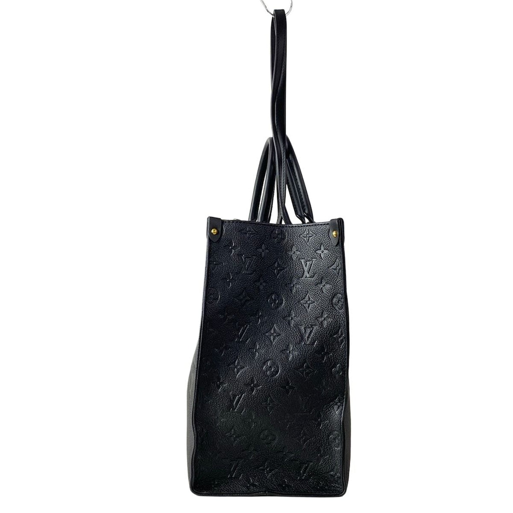 Louis Vuitton Tote Monogram Empreinte On The Go GM Noir Leather Cowhide — view 4