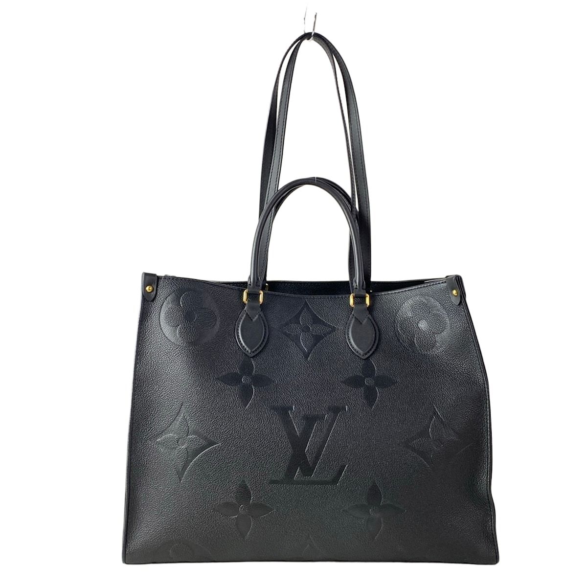 Louis Vuitton Tote Monogram Empreinte On The Go GM Noir Leather Cowhide