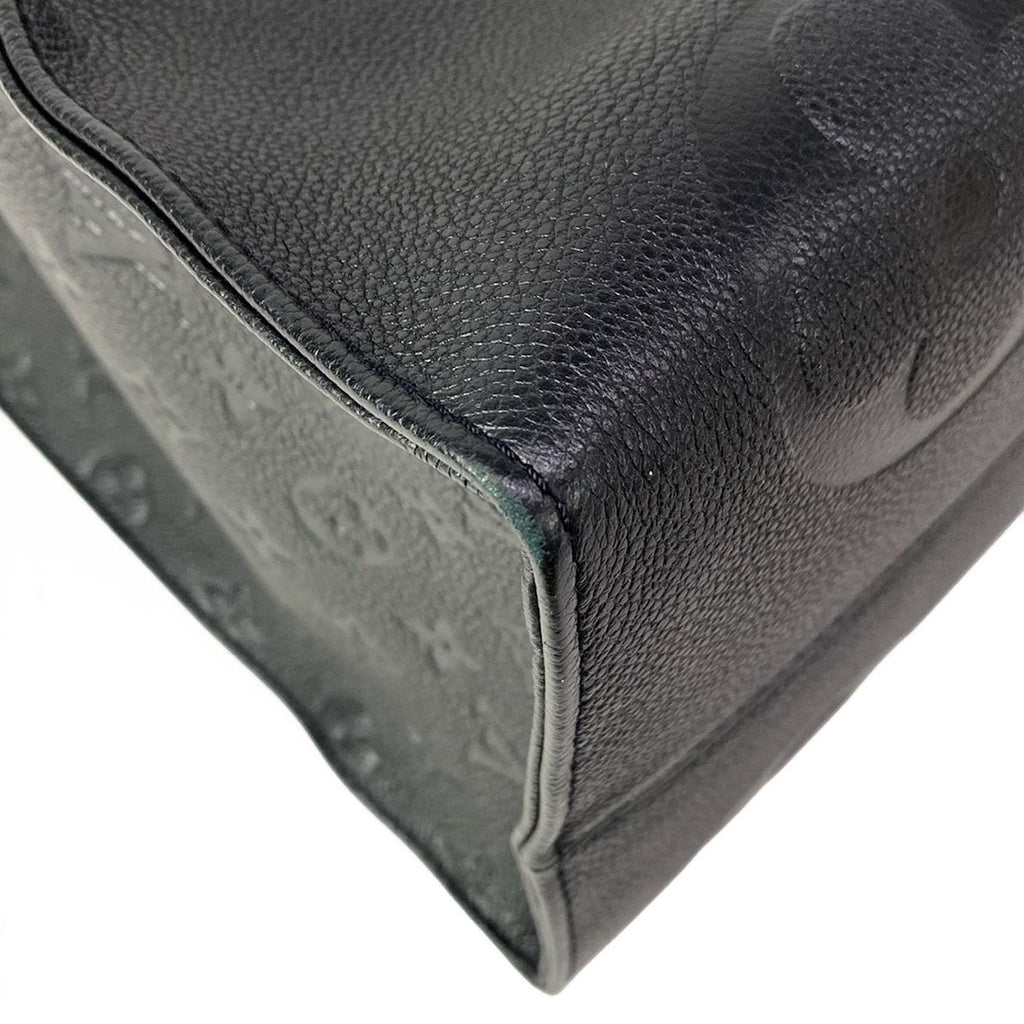 Louis Vuitton Tote Monogram Empreinte On The Go GM Noir Leather Cowhide — view 8