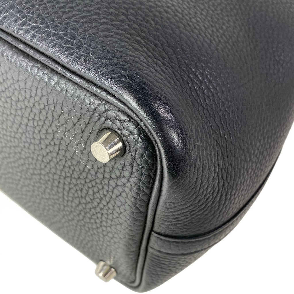 Hermes Handbag Picotin Lock PM Dark Navy Silver — view 7