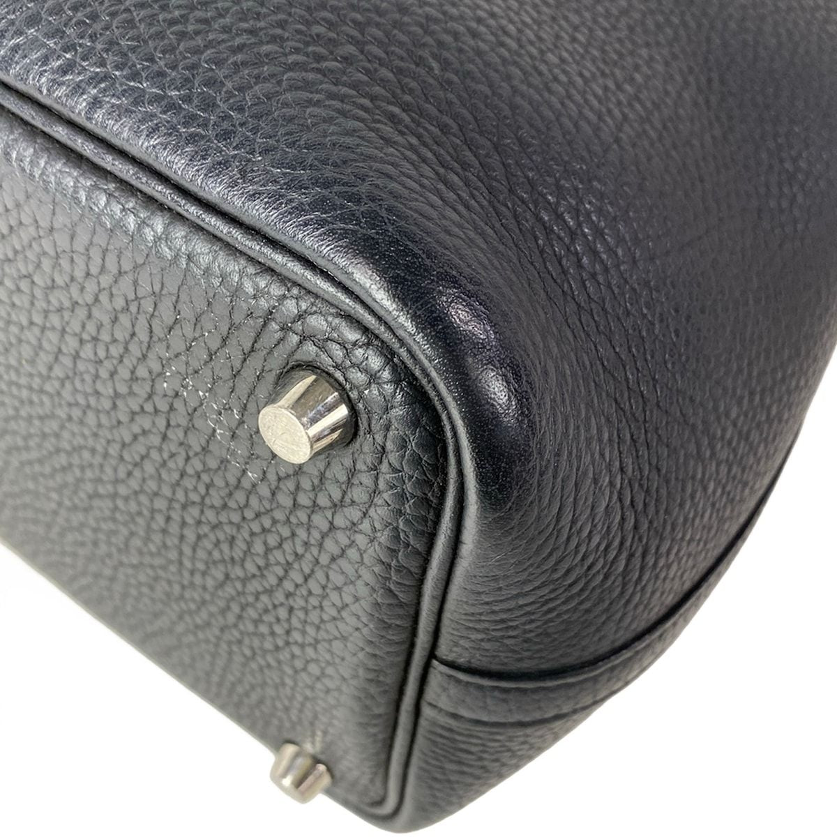 Hermes Handbag Picotin Lock PM Dark Navy Silver — view 7