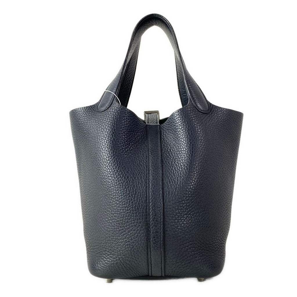 Hermes Handbag Picotin Lock PM Dark Navy Silver — view 4