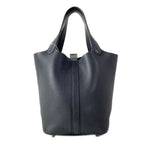 Hermes Handbag Picotin Lock PM Dark Navy Silver — view 4