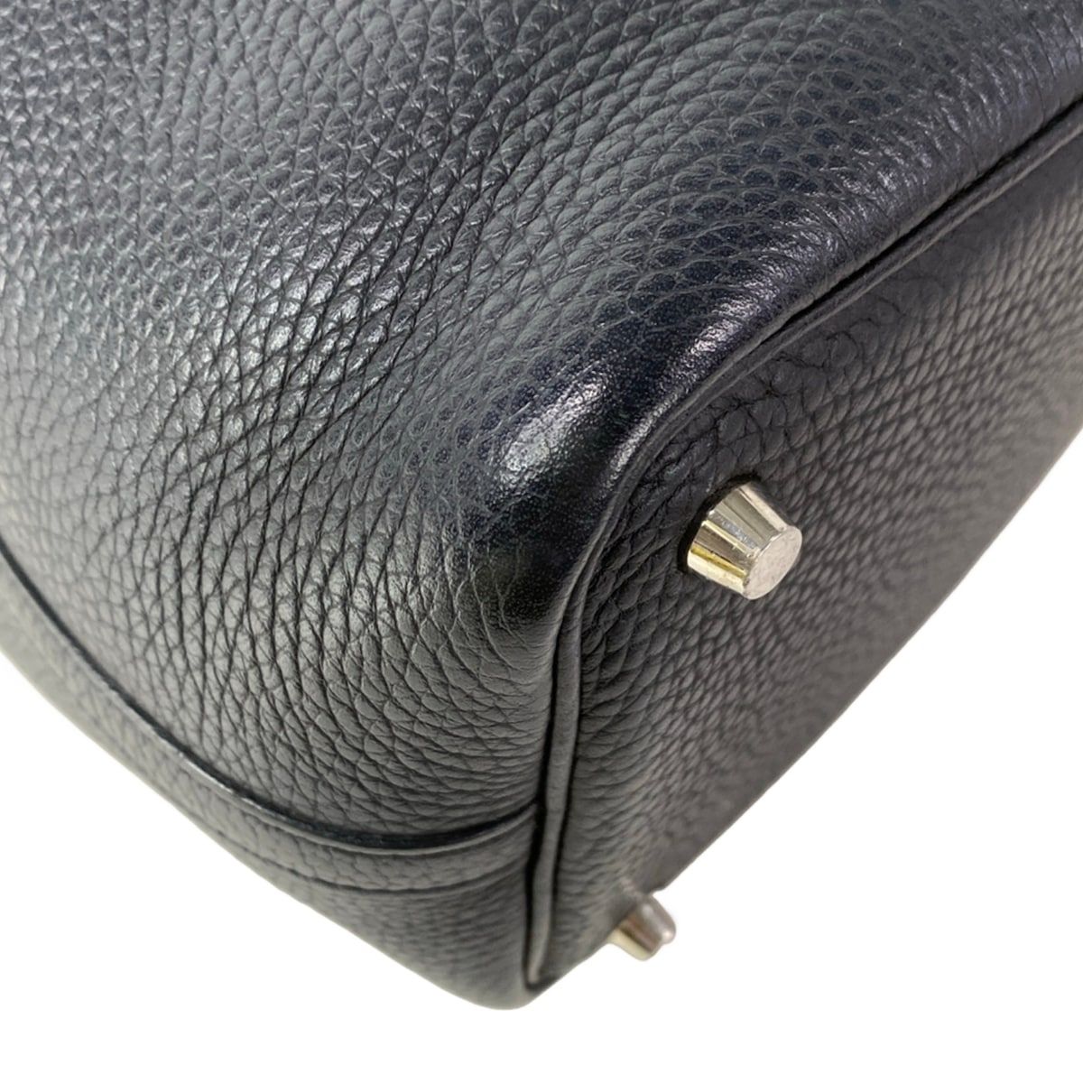 Hermes Handbag Picotin Lock PM Dark Navy Silver — view 8