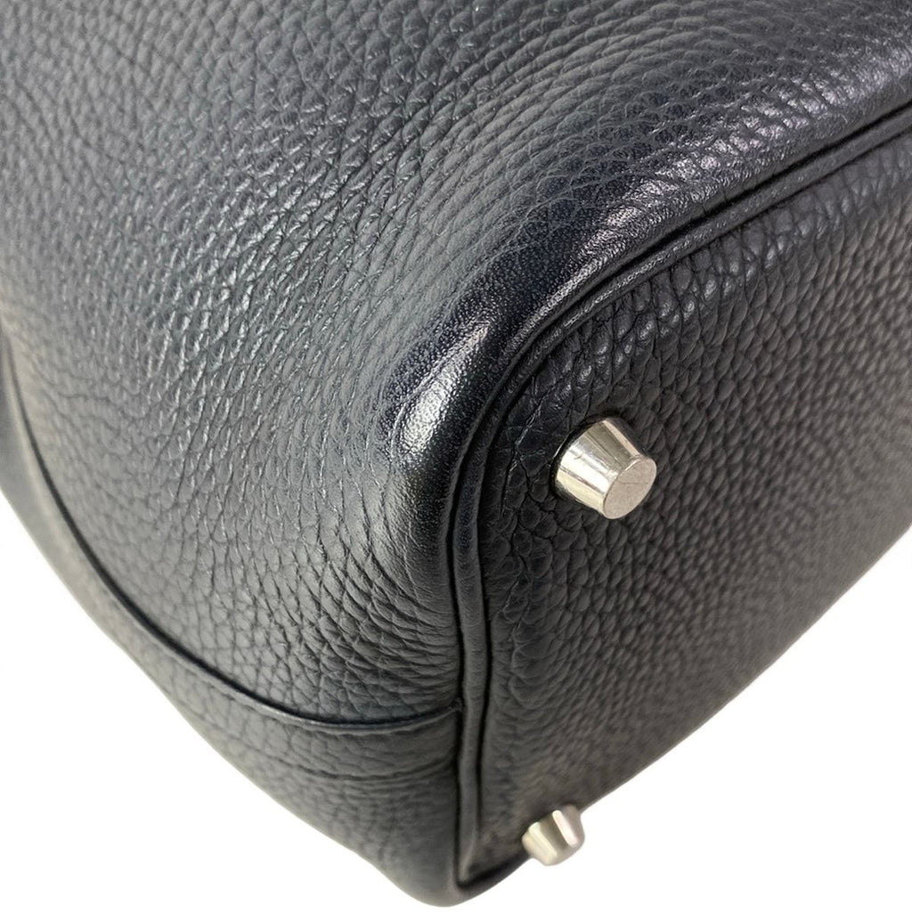 Hermes Handbag Picotin Lock PM Dark Navy Silver — view 6