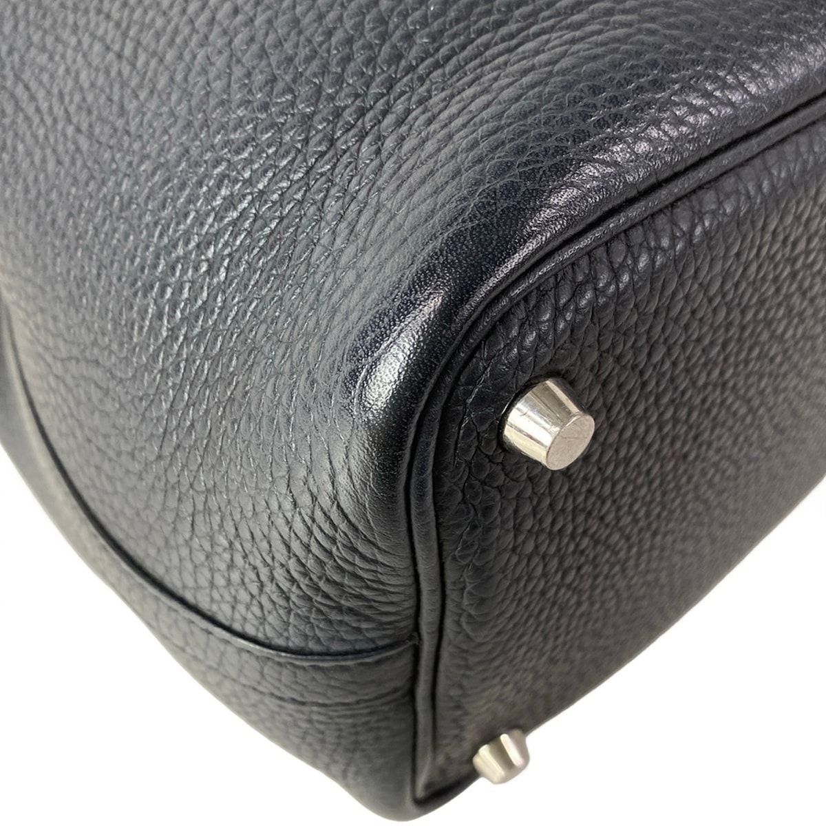 Hermes Handbag Picotin Lock PM Dark Navy Silver — view 6